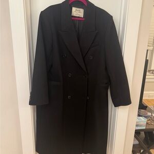Aritzia Wilfred Classic Black Trench Coat